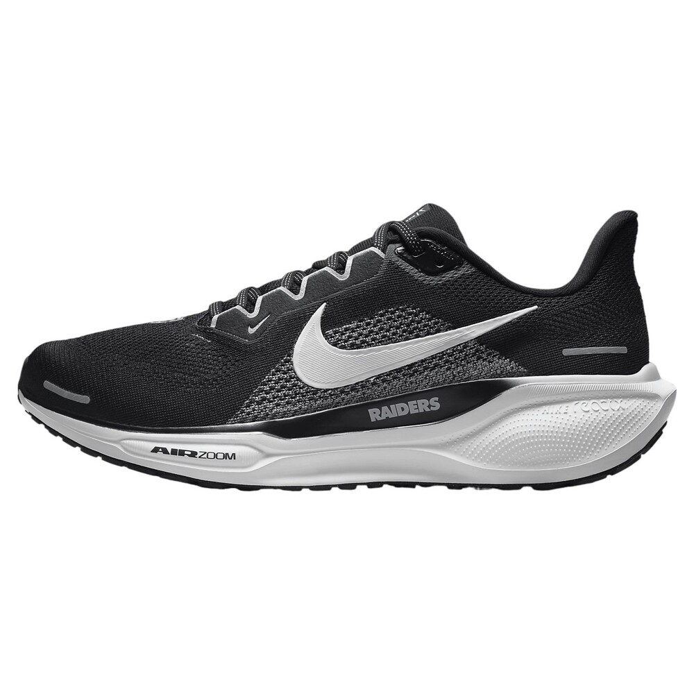 Size 7 Nike Zoom Pegasus 41 NFL Las Vegas Raiders Black Silver Shoes FZ5093-001